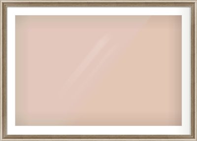Silver Cushion Frame for 1050 × 700mm artwork, with Smooth White Single Mount