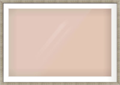 Silver & Black Sided Flat Frame for 1050 × 700mm artwork, with Smooth White Single Mount