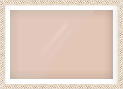 Off White & Gold Dome Frame for 1050 × 700mm artwork, with Smooth White Single Mount