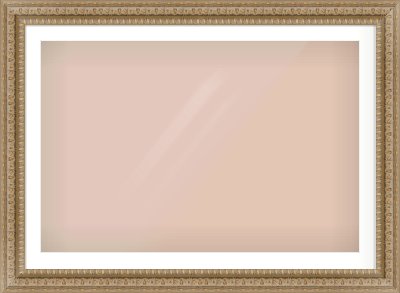 Gold Reverse Frame for 1050 × 700mm artwork, with Smooth White Single Mount