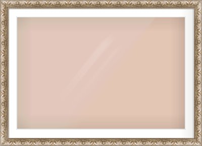 Silver Scoop Frame for 1050 × 700mm artwork, with Smooth White Single Mount