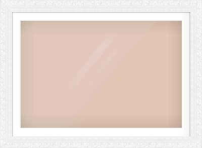 White Reverse Frame for 1050 × 700mm artwork, with Smooth White Single Mount
