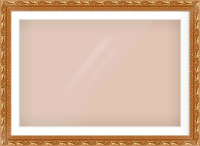 Gold Spoon Frame for 1050 × 700mm artwork, with Smooth White Single Mount