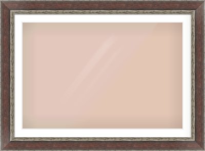 Brown Reverse Frame for 105 × 70cm artwork, with Smooth White Single Mount