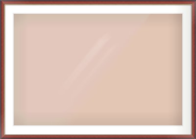 Brown Cushion Frame for 105 × 70cm artwork, with Smooth White Single Mount