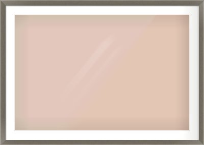 Pewter Flat Frame for 1050 × 700mm artwork, with Smooth White Single Mount
