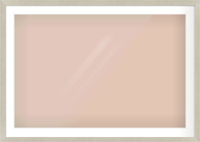 Silver Flat Frame for 1050 × 700mm artwork, with Smooth White Single Mount
