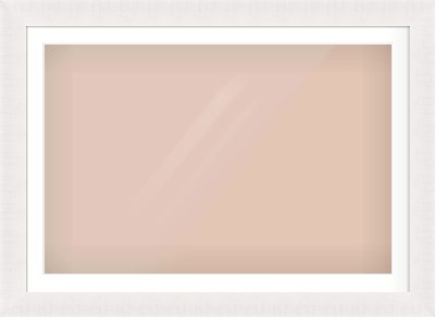Rough Cut Effect Flat Frame for 1050 × 700mm artwork, with Smooth White Single Mount