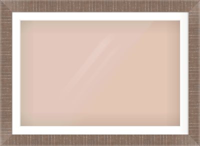 Rough Cut Effect Flat Frame for 105 × 70cm artwork, with Smooth White Single Mount