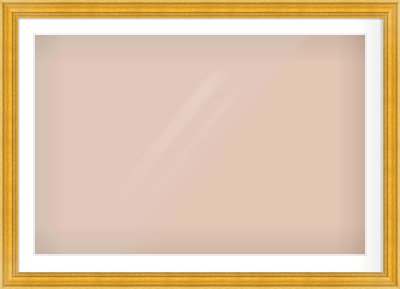Gold Spoon Frame for 1050 × 700mm artwork, with Smooth White Single Mount