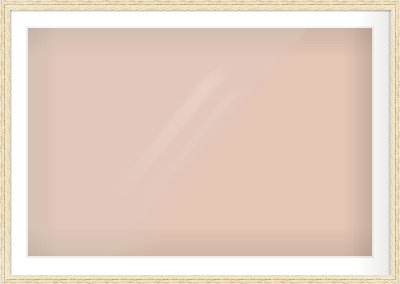 Distressed Cream Wood Grain Flat Frame for 1050 × 700mm artwork, with Smooth White Single Mount