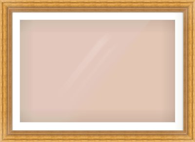 Gold Reverse Frame for 1050 × 700mm artwork, with Smooth White Single Mount