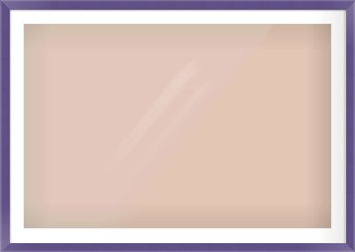 Purple Paint Flat Frame for 45 × 30in artwork, with Smooth White Single Mount
