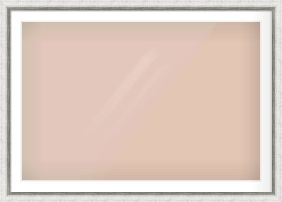 Silver Reverse Frame for 45 × 30in artwork, with Smooth White Single Mount