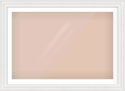 White Spoon Frame for 45 × 30in artwork, with Smooth White Single Mount