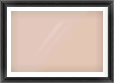Black Spoon Frame for 45 × 30in artwork, with Smooth White Single Mount