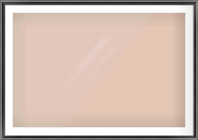 Black Cushion Frame for 45 × 30in artwork, with Smooth White Single Mount
