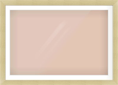 Silver Flat Frame for 45 × 30in artwork, with Smooth White Single Mount