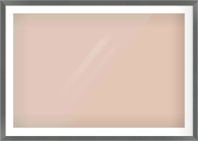 Dark Grey Flat Frame for 45 × 30in artwork, with Smooth White Single Mount