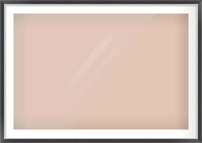 Black/Silver Flat Frame for 45 × 30in artwork, with Smooth White Single Mount