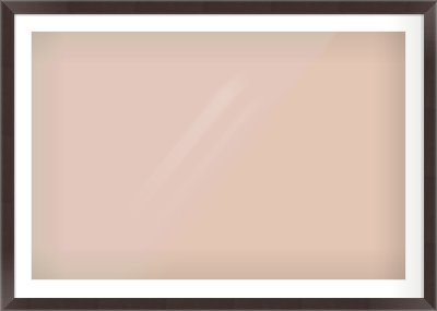 Brown Flat Frame for 45 × 30in artwork, with Smooth White Single Mount
