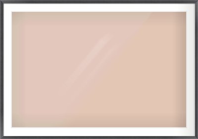 Black Flat Frame for 45 × 30in artwork, with Smooth White Single Mount