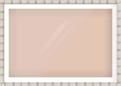 Silver Flat Frame for 45 × 30in artwork, with Smooth White Single Mount