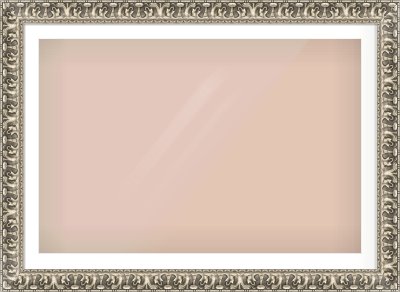 Silver Reverse Frame for 45 × 30in artwork, with Smooth White Single Mount