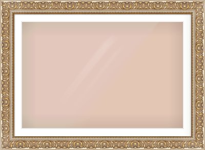 Silver / Gold Reverse Frame for 45 × 30in artwork, with Smooth White Single Mount