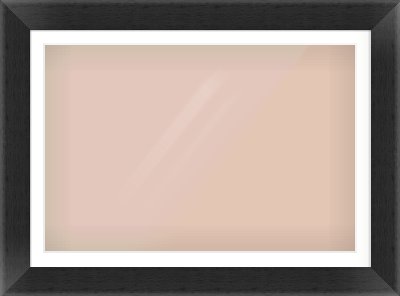 Black Flat Frame for 45 × 30in artwork, with Smooth White Single Mount