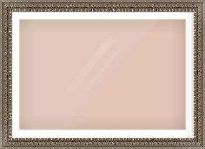 Silver Reverse Frame for 45 × 30in artwork, with Smooth White Single Mount