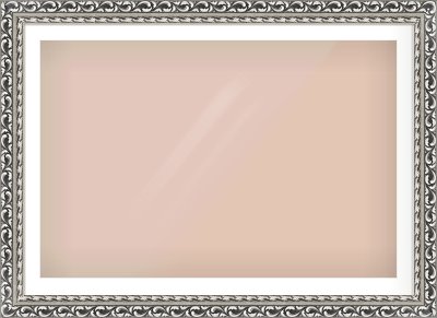 Silver Reverse Frame for 45 × 30in artwork, with Smooth White Single Mount