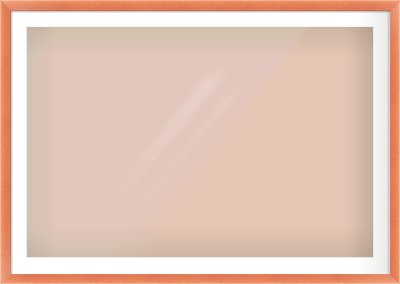 Bronze Flat Frame for 45 × 30in artwork, with Smooth White Single Mount