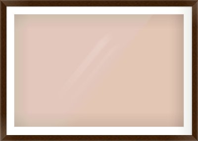 Wenge Flat Frame for 45 × 30in artwork, with Smooth White Single Mount