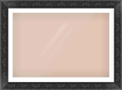 Black Scoop Frame for 45 × 30in artwork, with Smooth White Single Mount