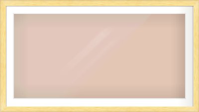 Natural Wood Cushion Frame for 1200 × 600mm artwork, with Smooth White Single Mount