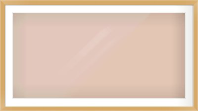 Matte Gold Flat Frame for 1200 × 600mm artwork, with Smooth White Single Mount