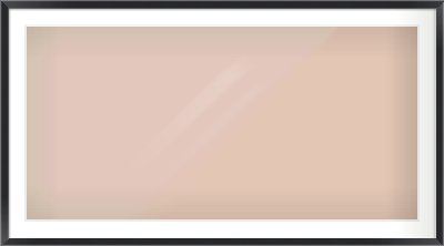 Black/Silver Flat Frame for 1200 × 600mm artwork, with Smooth White Single Mount