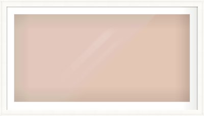 White Spoon Frame for 1200 × 600mm artwork, with Smooth White Single Mount