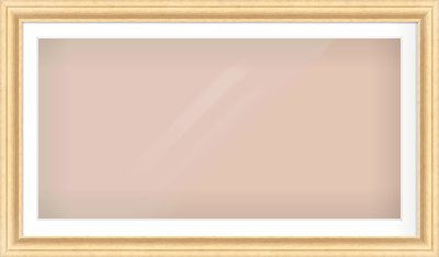 Natural Wood Scoop Frame for 1200 × 600mm artwork, with Smooth White Single Mount