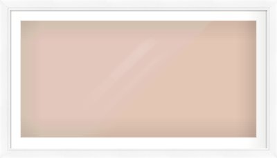 White Reverse Frame for 1200 × 600mm artwork, with Smooth White Single Mount