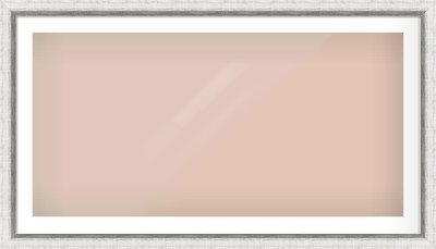 Silver Reverse Frame for 1200 × 600mm artwork, with Smooth White Single Mount