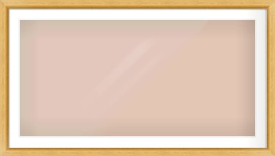 Natural Wood Reverse Frame for 1200 × 600mm artwork, with Smooth White Single Mount