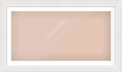 White Spoon Frame for 1200 × 600mm artwork, with Smooth White Single Mount