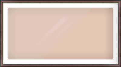 Brown Reverse Frame for 1200 × 600mm artwork, with Smooth White Single Mount
