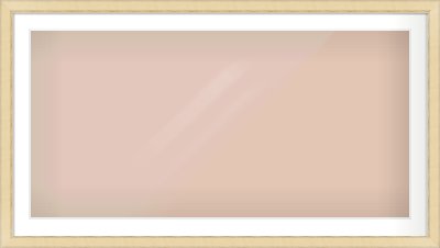 Gold Flat Frame for 1200 × 600mm artwork, with Smooth White Single Mount