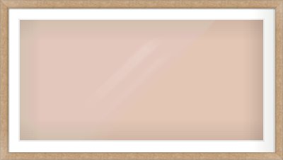 Bronze Flat Frame for 1200 × 600mm artwork, with Smooth White Single Mount