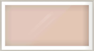 Grey Flat Frame for 1200 × 600mm artwork, with Smooth White Single Mount