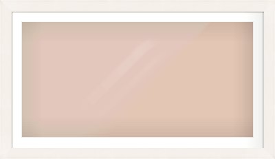 Ivory Flat Frame for 1200 × 600mm artwork, with Smooth White Single Mount