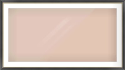 Black/Gold Flat Frame for 1200 × 600mm artwork, with Smooth White Single Mount